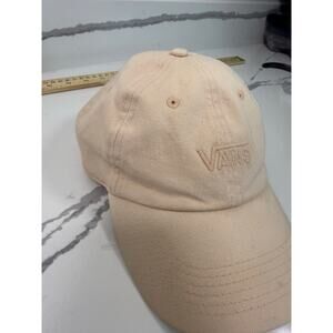 Vans Women's Baseball Cap Hat‎ Adjustable One Size Pink Peach Logo